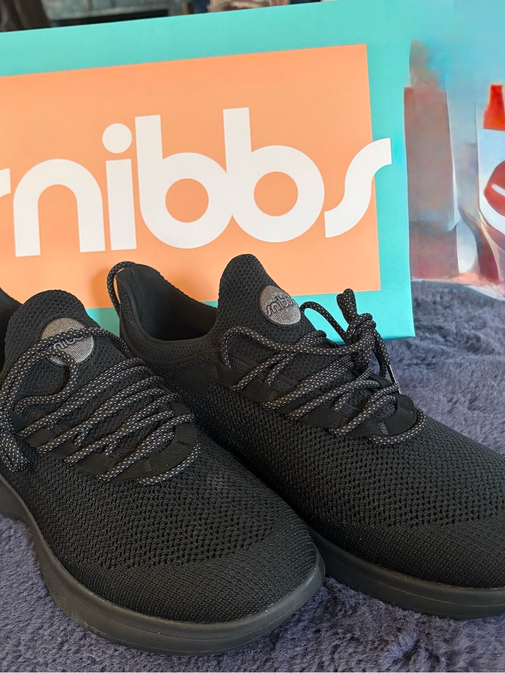 Snibbs All-Black Slip-Resistant Work Sneakers
